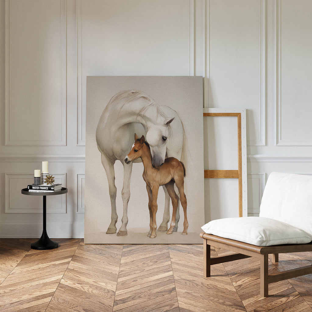 Whisper of the Mare – neutral-toned vintage canvas wall art print by Aspire Prints