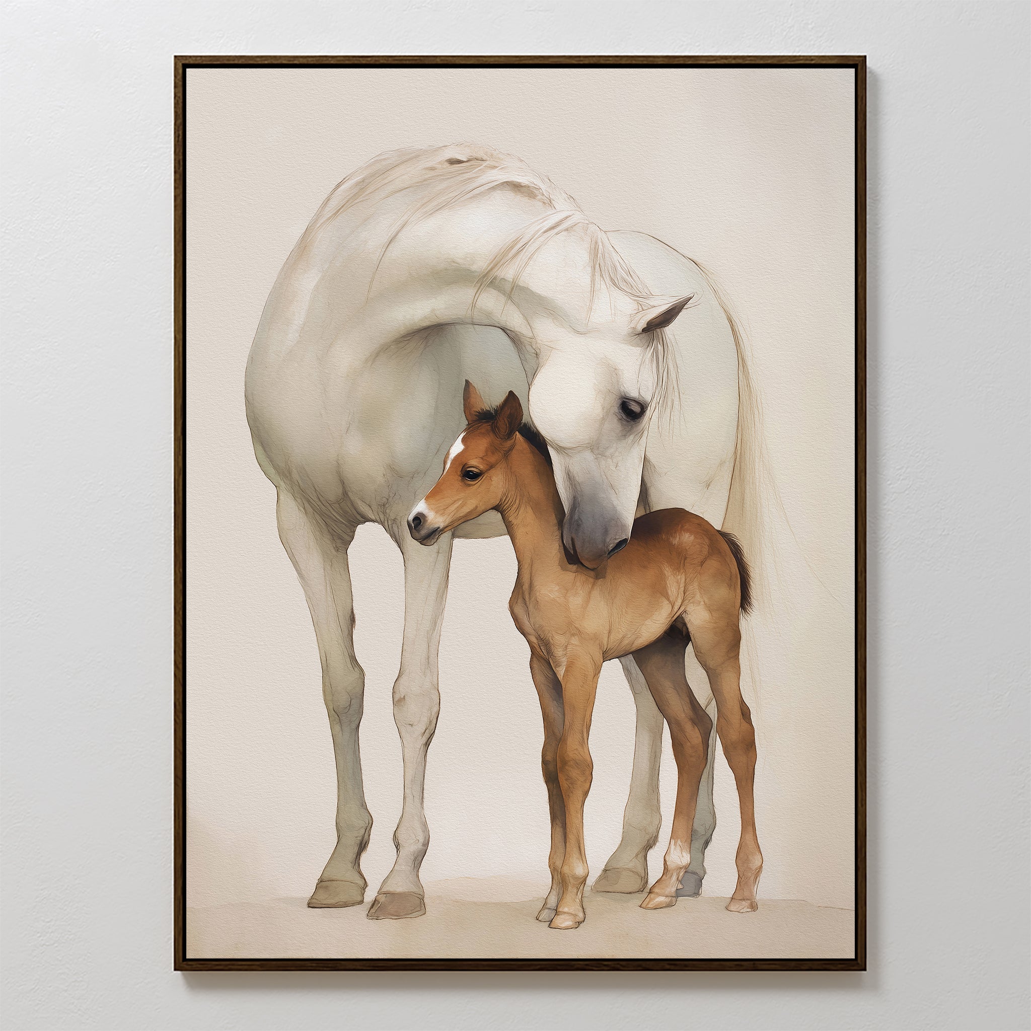 Whisper of the Mare – neutral-toned vintage canvas wall art print by Aspire Prints