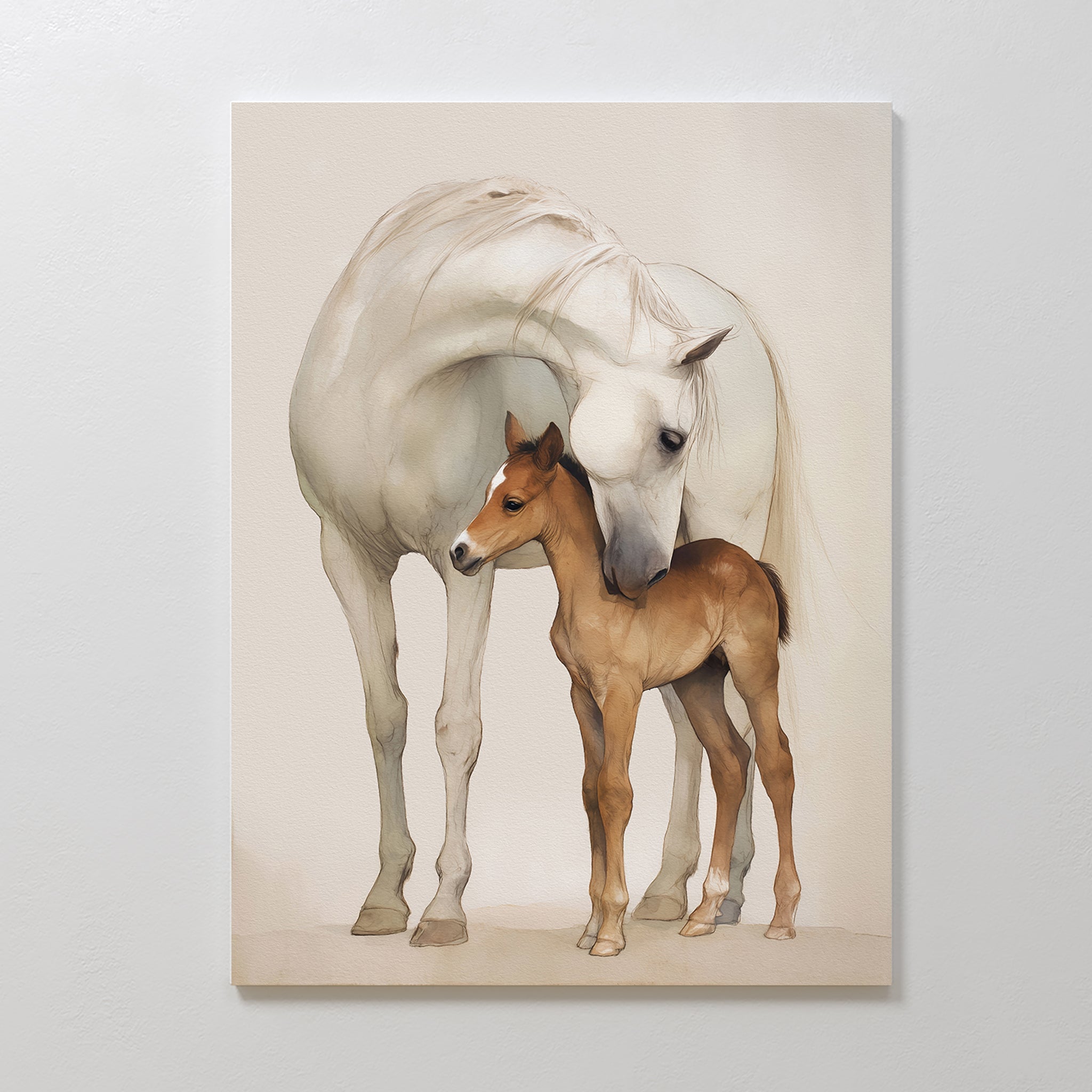 Whisper of the Mare – neutral-toned vintage canvas wall art print by Aspire Prints