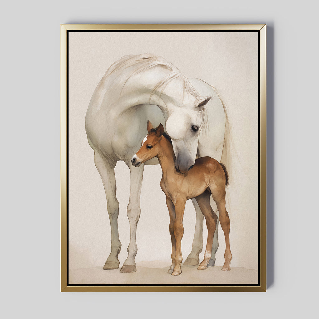 Whisper of the Mare – neutral-toned vintage canvas wall art print by Aspire Prints