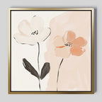 Whispering Petals in Bloom – blush pink botanical canvas wall art print by Aspire Prints