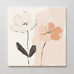 Whispering Petals in Bloom – blush pink botanical canvas wall art print by Aspire Prints