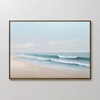 Whispers of the Tide – blue coastal canvas wall art print by Aspire Prints