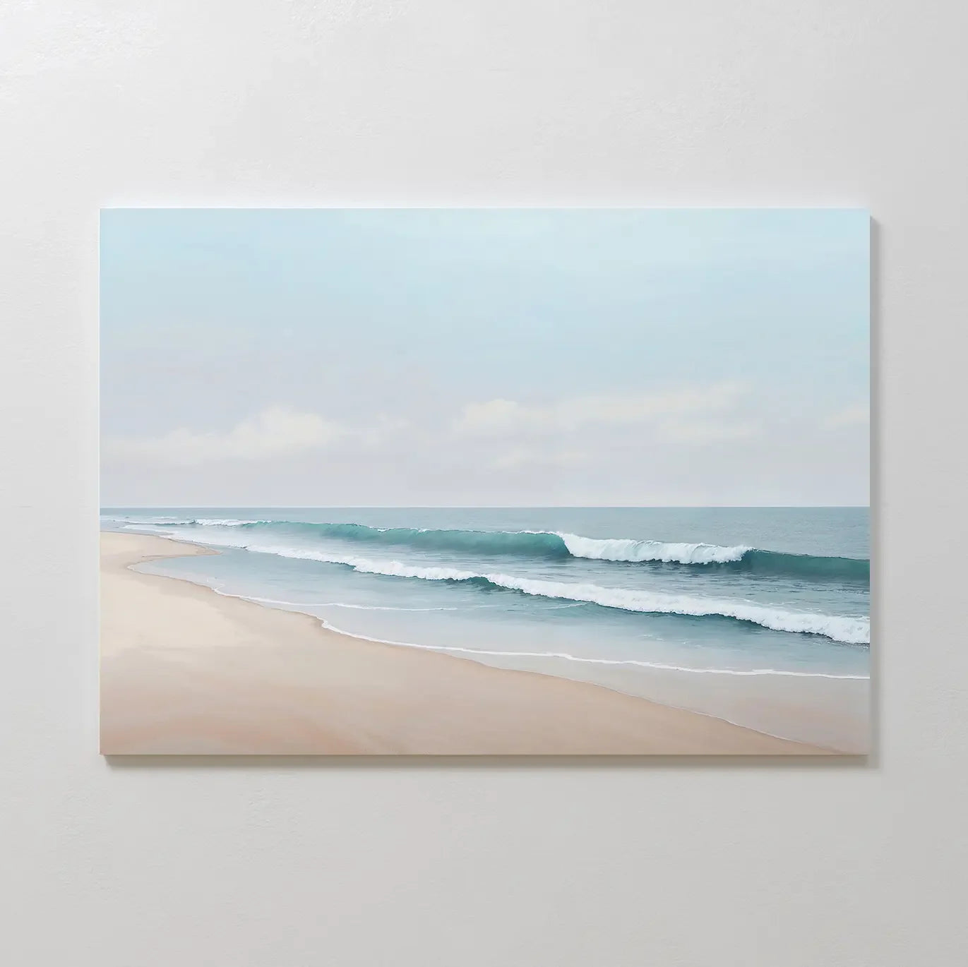 Whispers of the Tide – blue coastal canvas wall art print by Aspire Prints