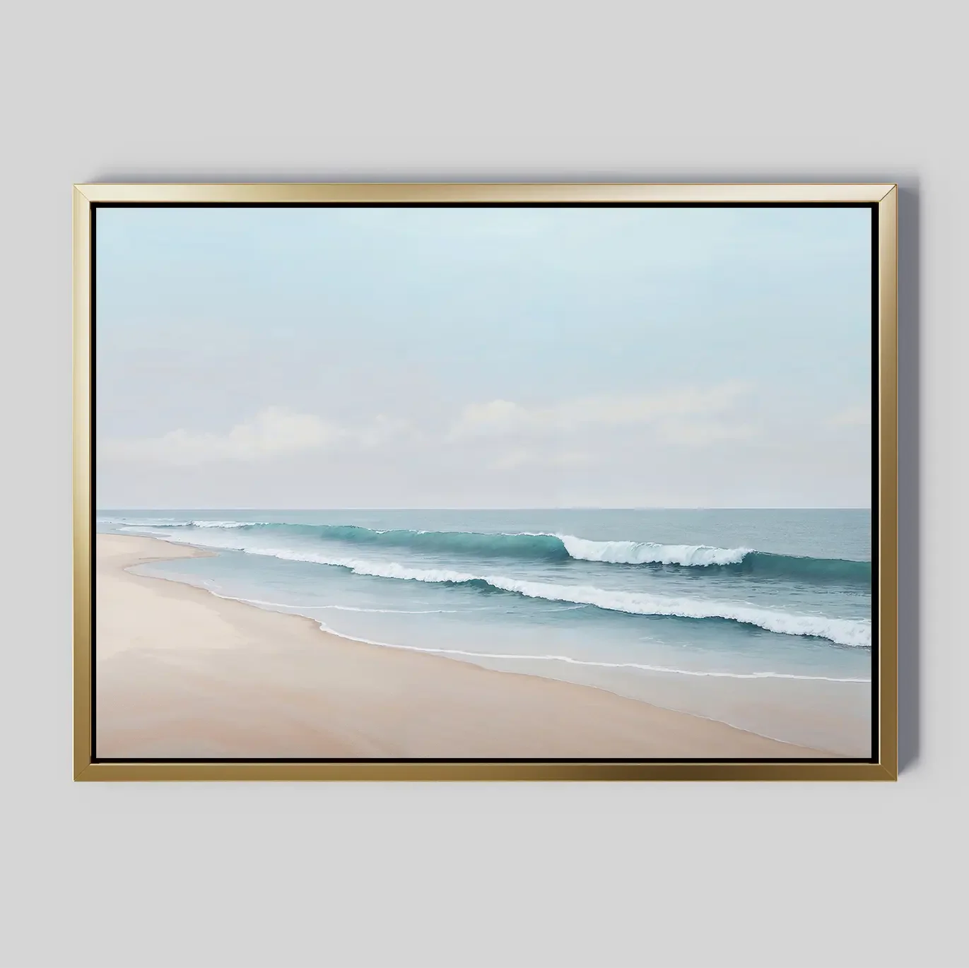 Whispers of the Tide – blue coastal canvas wall art print by Aspire Prints