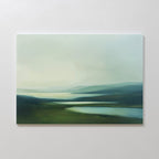 Whispering Hills at Daybreak – green landscape canvas wall art print by Aspire Prints