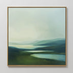 Whispering Hills at First Light – green landscape canvas wall art print by Aspire Prints