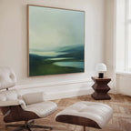 Whispering Hills at First Light – green landscape canvas wall art print by Aspire Prints