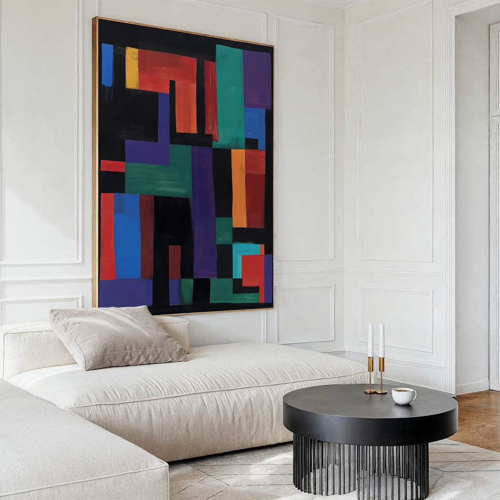 Prism of Possibility – multicolour abstract canvas wall art print by Aspire Prints