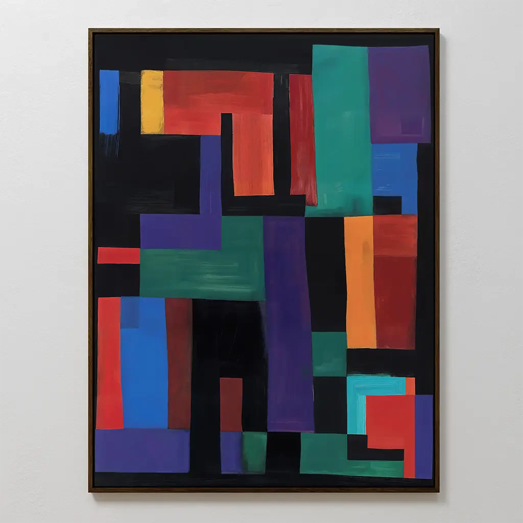 Prism of Possibility – multicolour abstract canvas wall art print by Aspire Prints