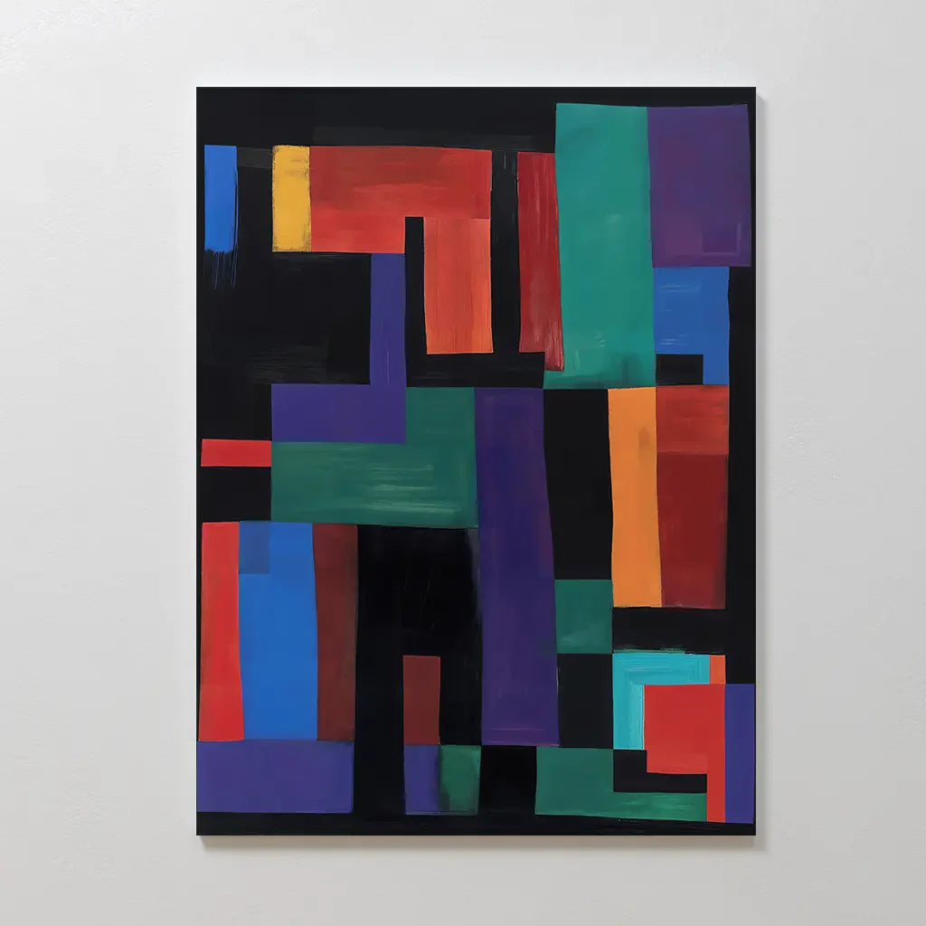 Prism of Possibility – multicolour abstract canvas wall art print by Aspire Prints