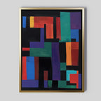 Prism of Possibility – multicolour abstract canvas wall art print by Aspire Prints