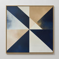 Midnight Geometry Reverie – blue abstract canvas wall art print by Aspire Prints