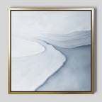 Whispers of the Frozen Tide – blue coastal canvas wall art print by Aspire Prints