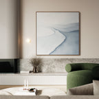 Whispers of the Frozen Tide – blue coastal canvas wall art print by Aspire Prints