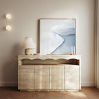 Whispers of the Frozen Tide – blue coastal canvas wall art print by Aspire Prints