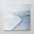 Whispers of the Frozen Tide – blue coastal canvas wall art print by Aspire Prints