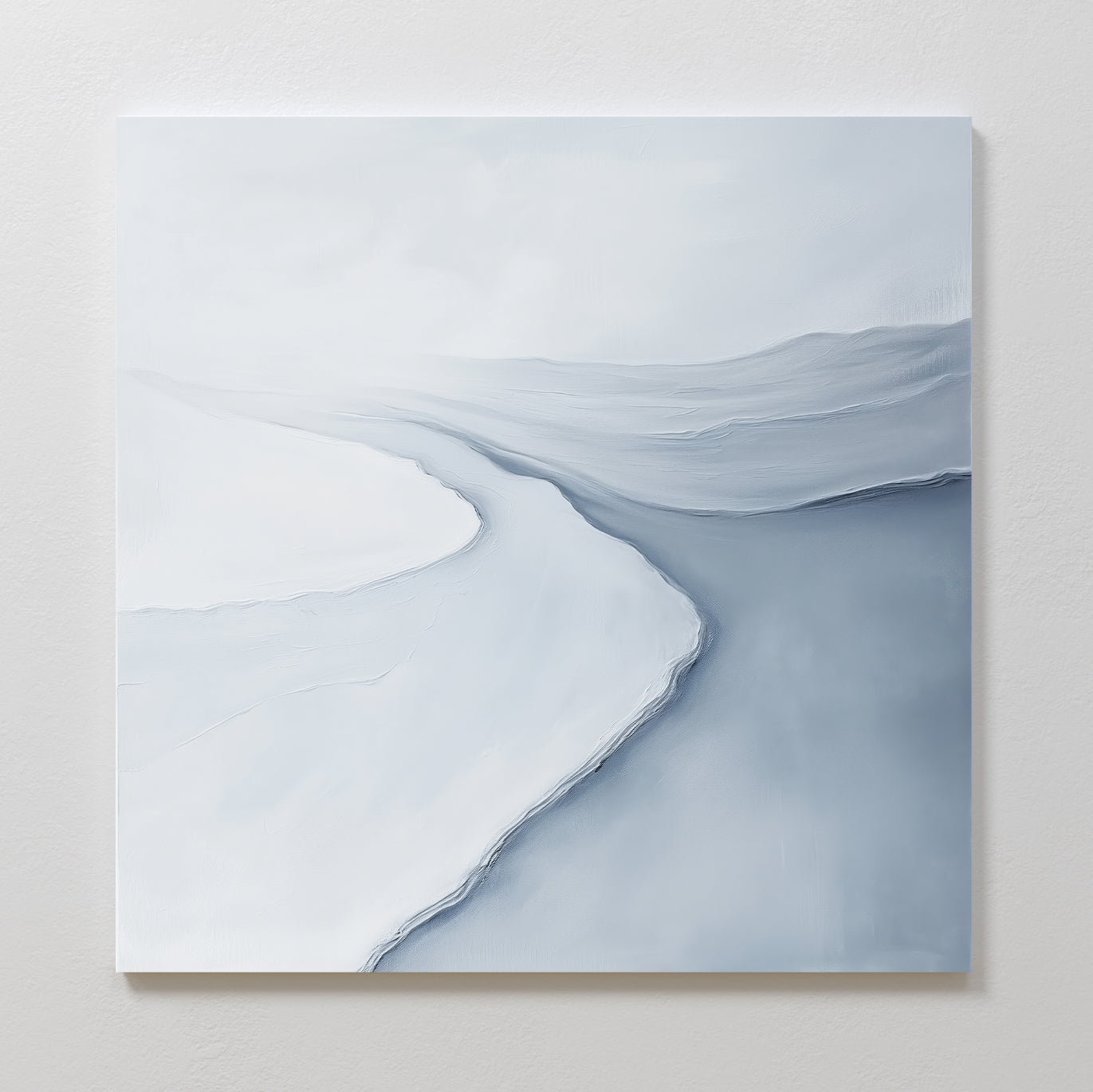Whispers of the Frozen Tide – blue coastal canvas wall art print by Aspire Prints