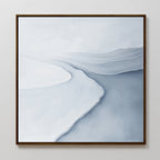 Whispers of the Frozen Tide – blue coastal canvas wall art print by Aspire Prints