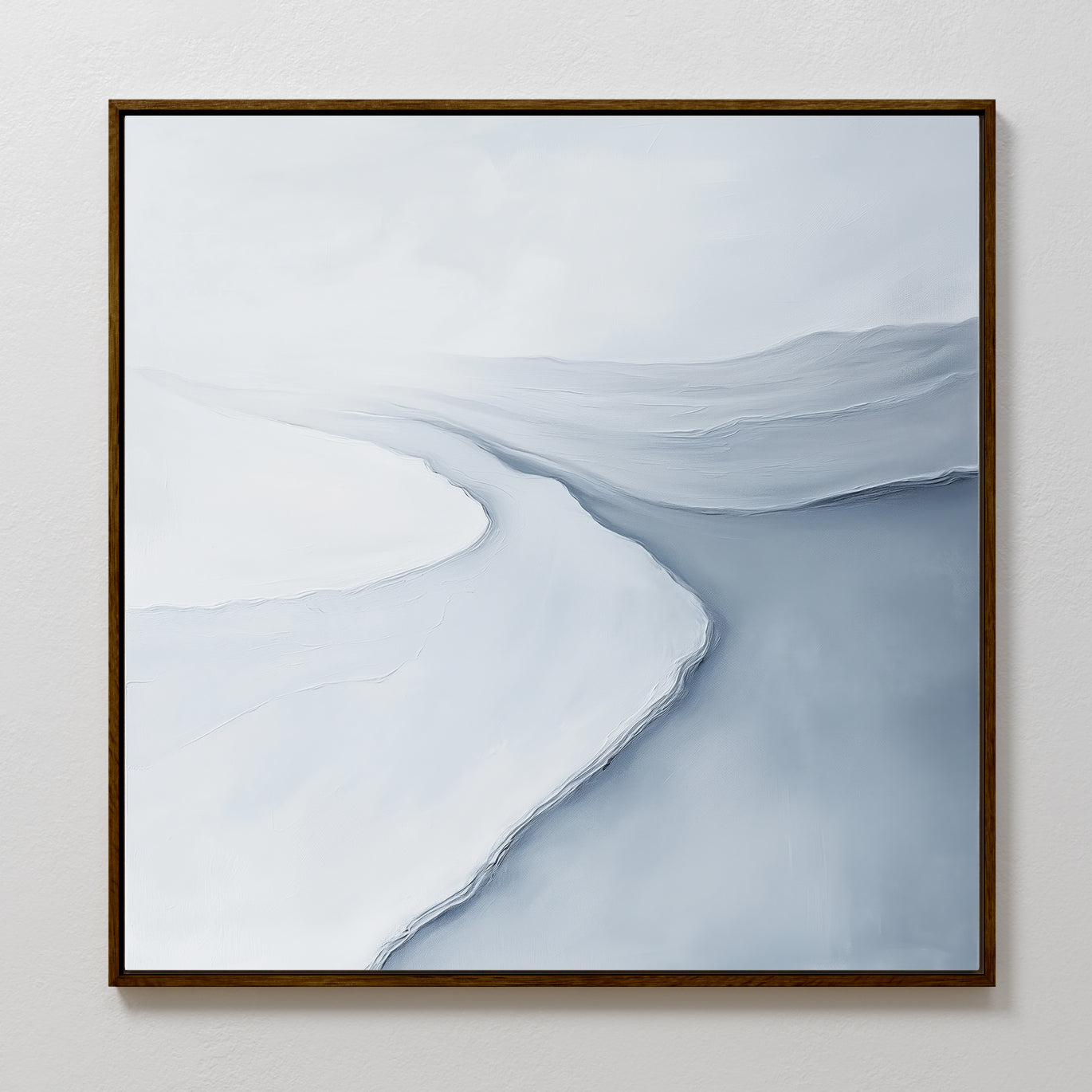Whispers of the Frozen Tide – blue coastal canvas wall art print by Aspire Prints