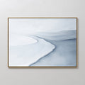 Whispers of the Frozen Tide – blue coastal canvas wall art print by Aspire Prints