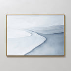 Whispers of the Frozen Tide – blue coastal canvas wall art print by Aspire Prints
