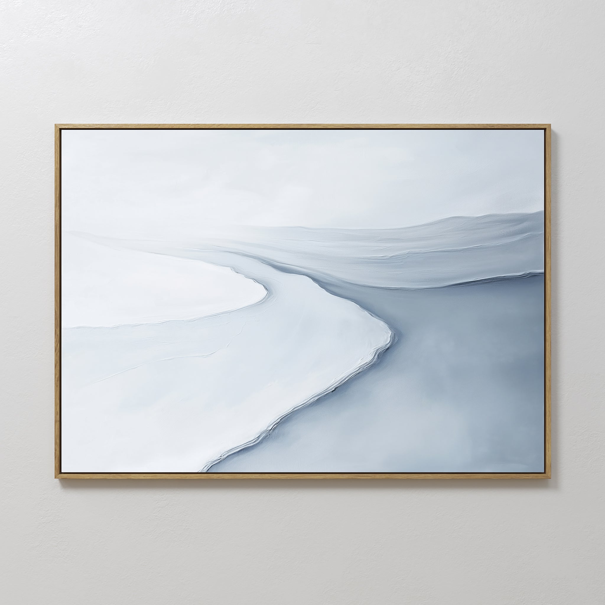 Whispers of the Frozen Tide – blue coastal canvas wall art print by Aspire Prints