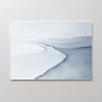 Whispers of the Frozen Tide – blue coastal canvas wall art print by Aspire Prints