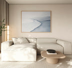 Whispers of the Frozen Tide – blue coastal canvas wall art print by Aspire Prints