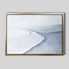 Whispers of the Frozen Tide – blue coastal canvas wall art print by Aspire Prints