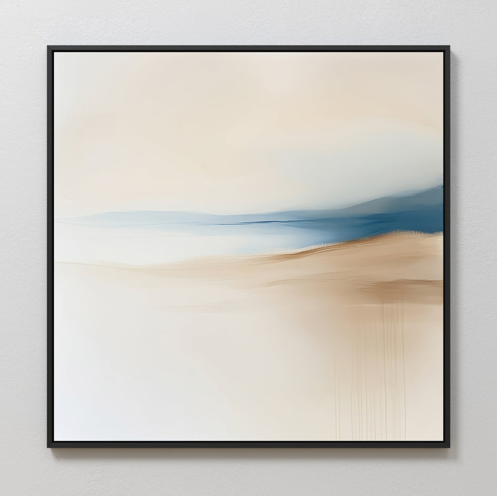 Whispers of Saffron Sands – beige and white landscape canvas wall art print by Aspire Prints
