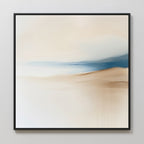 Whispers of Saffron Sands – beige and white landscape canvas wall art print by Aspire Prints