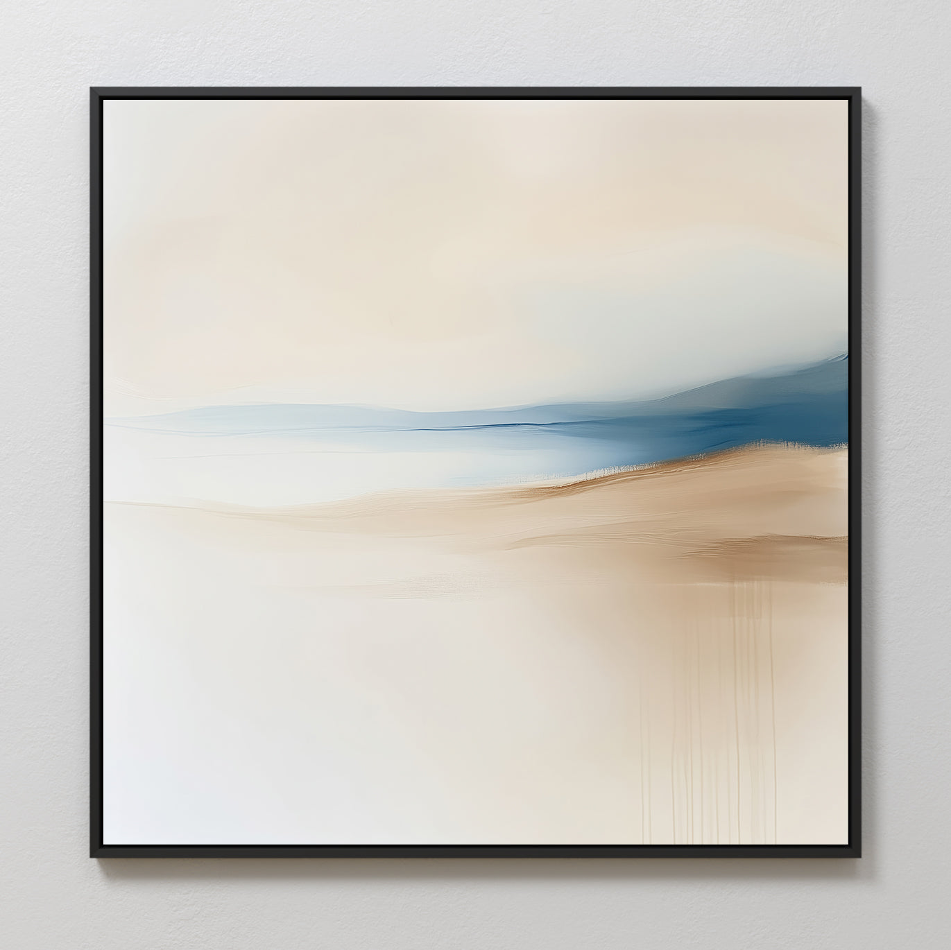 Whispers of Saffron Sands – beige and white landscape canvas wall art print by Aspire Prints