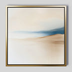 Whispers of Saffron Sands – beige and white landscape canvas wall art print by Aspire Prints