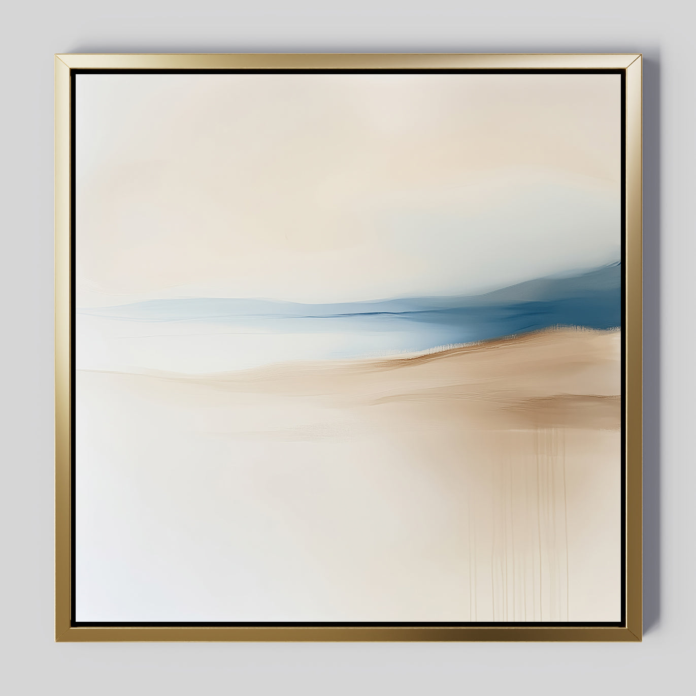 Whispers of Saffron Sands – beige and white landscape canvas wall art print by Aspire Prints