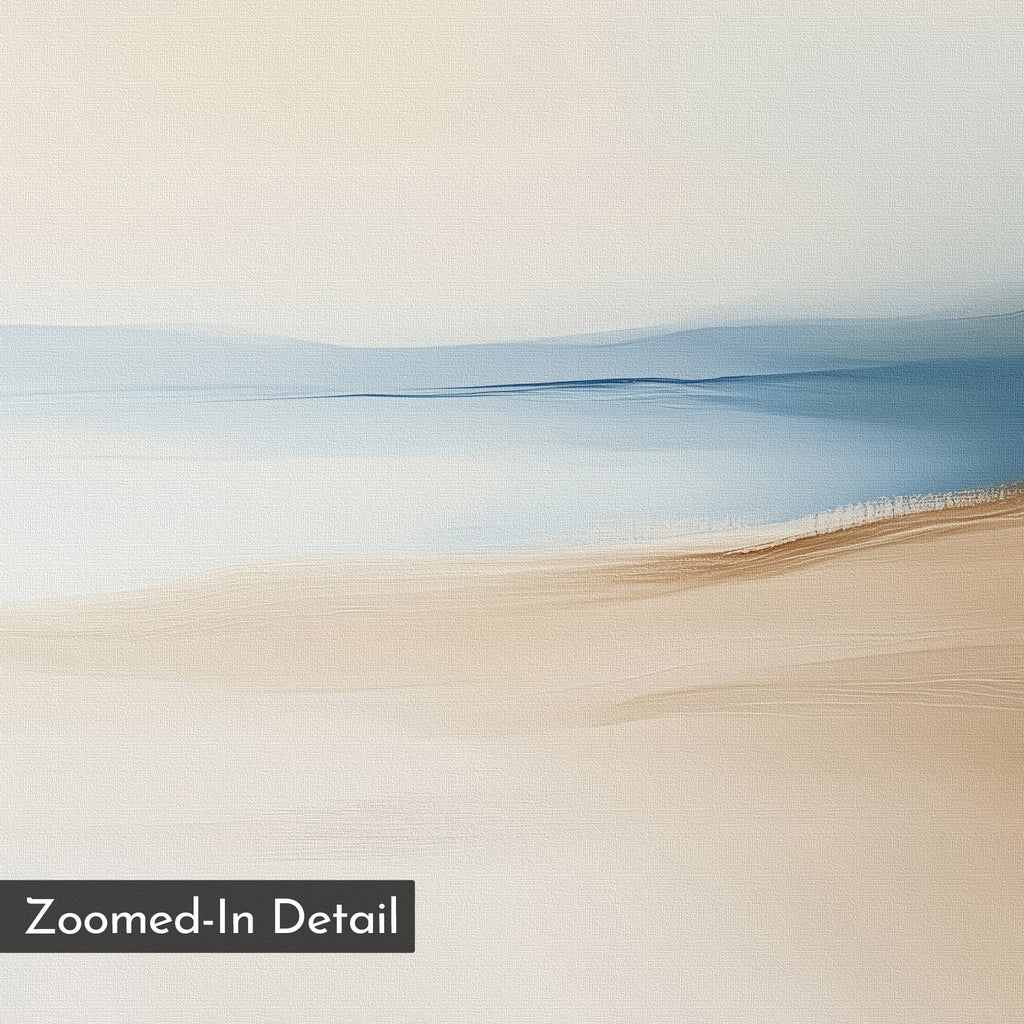 Whispers of the Dunes – beige and white landscape canvas wall art print by Aspire Prints