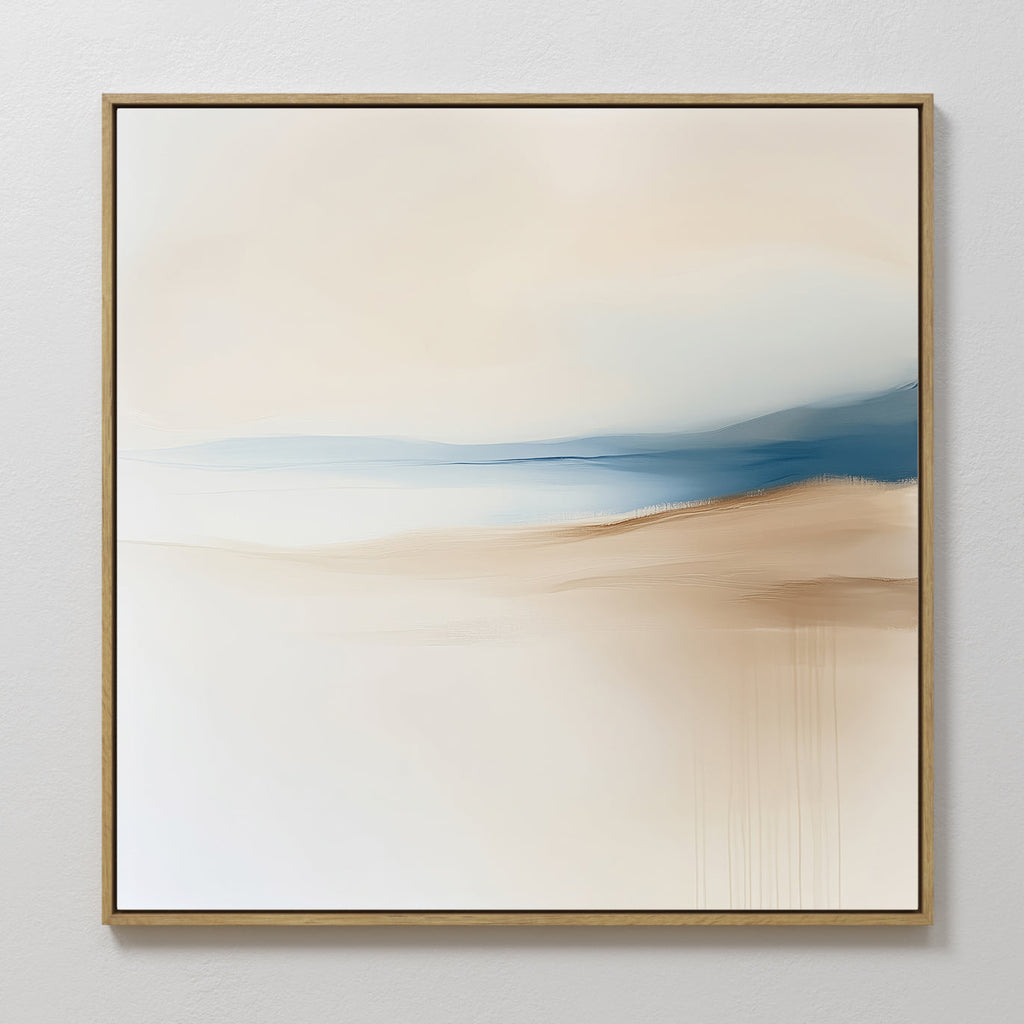 Whispers of Saffron Sands – beige and white landscape canvas wall art print by Aspire Prints