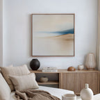 Whispers of Saffron Sands – beige and white landscape canvas wall art print by Aspire Prints