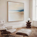 Whispers of Saffron Sands – beige and white landscape canvas wall art print by Aspire Prints