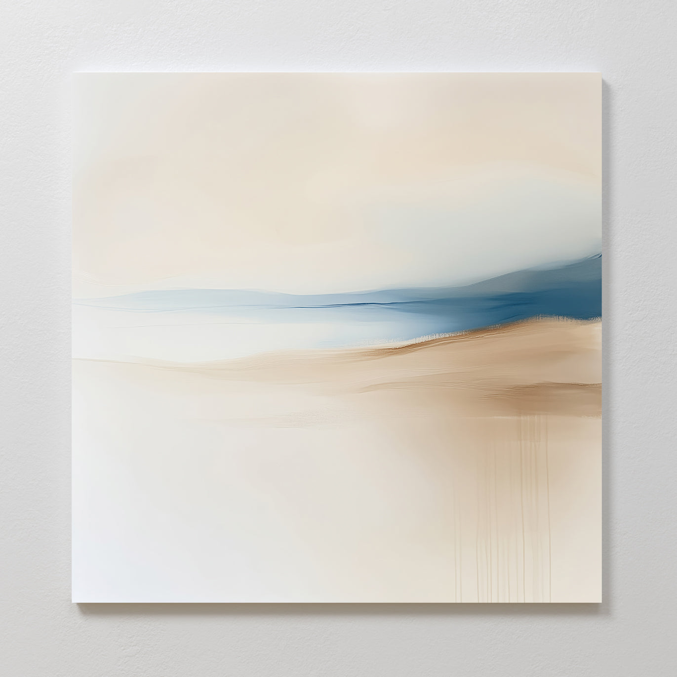 Whispers of Saffron Sands – beige and white landscape canvas wall art print by Aspire Prints
