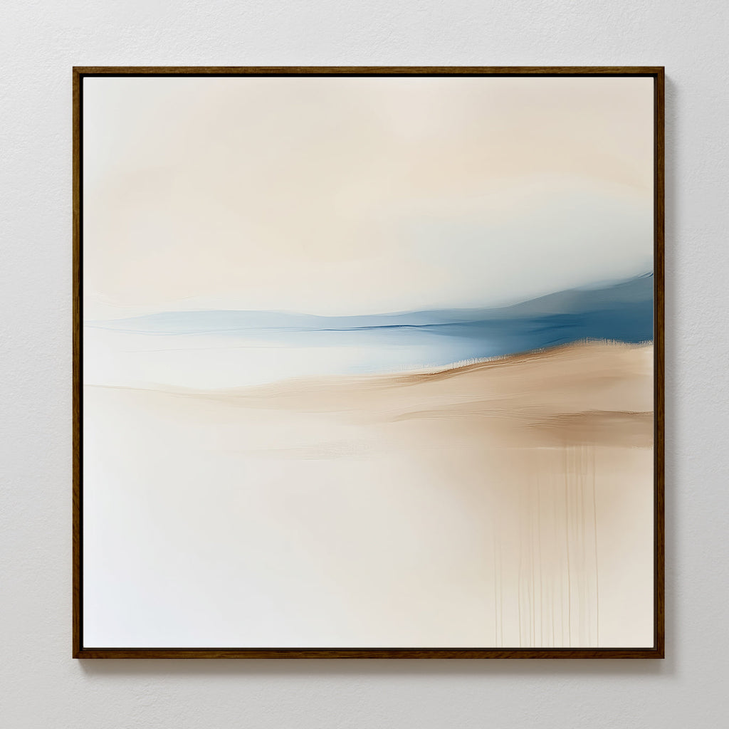 Whispers of Saffron Sands – beige and white landscape canvas wall art print by Aspire Prints
