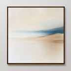 Whispers of Saffron Sands – beige and white landscape canvas wall art print by Aspire Prints