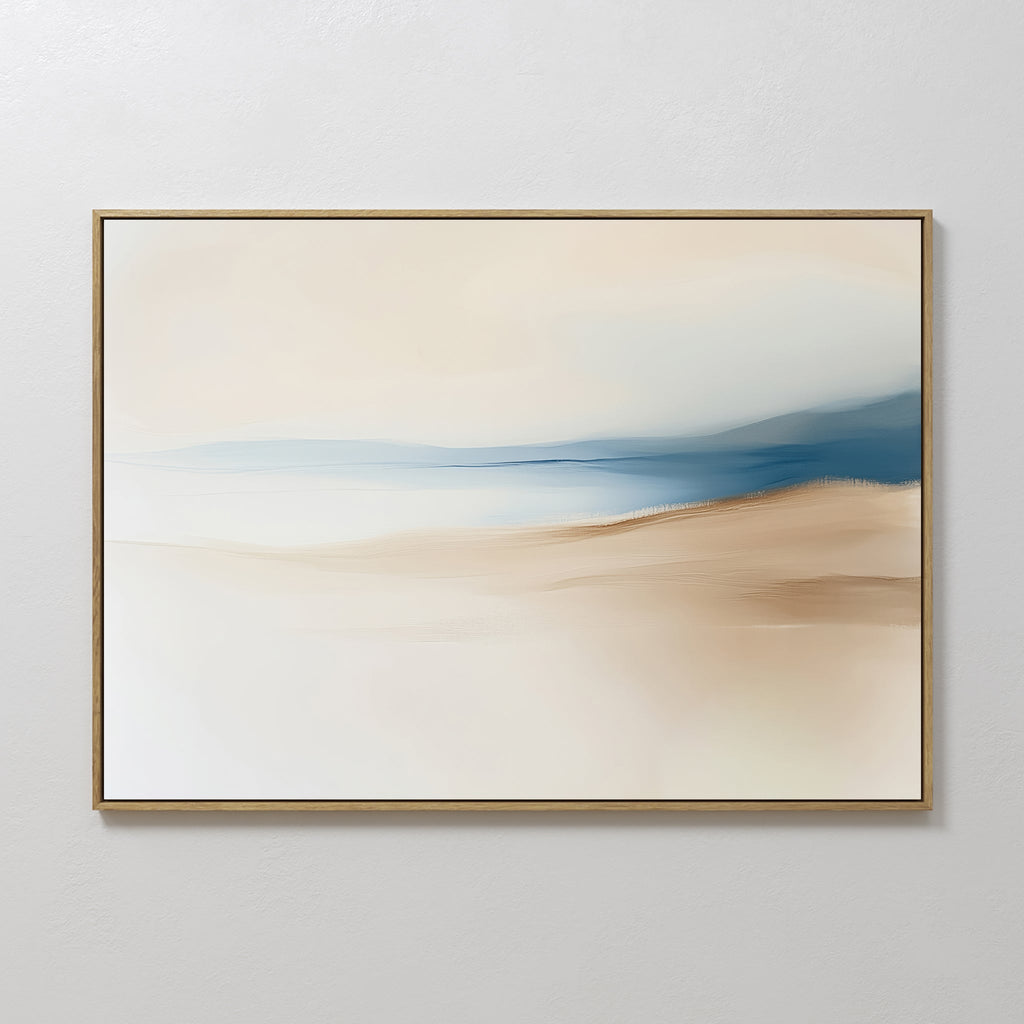 Whispers of the Dunes – beige and white landscape canvas wall art print by Aspire Prints