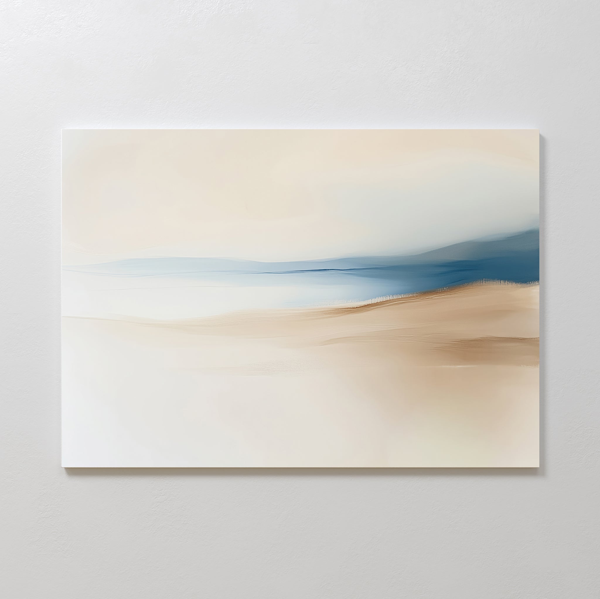 Whispers of the Dunes – beige and white landscape canvas wall art print by Aspire Prints