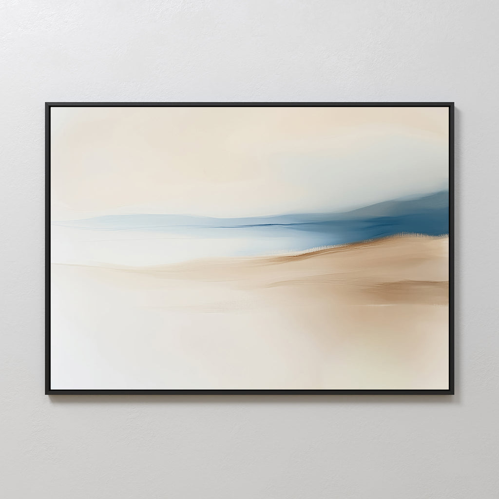Whispers of the Dunes – beige and white landscape canvas wall art print by Aspire Prints