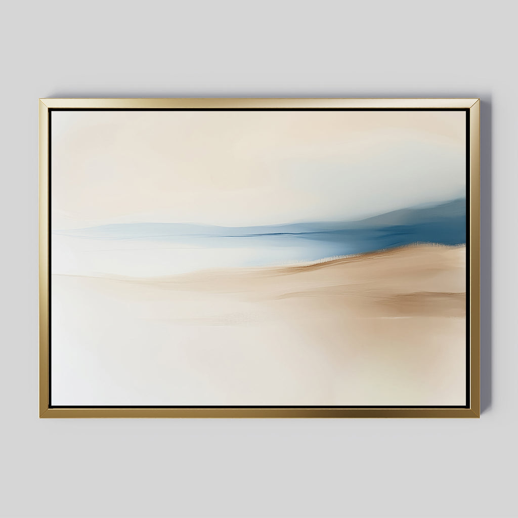 Whispers of the Dunes – beige and white landscape canvas wall art print by Aspire Prints