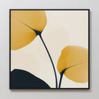Whispers of Amber – golden yellow botanical canvas wall art print by Aspire Prints