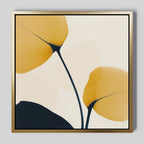 Whispers of Amber – golden yellow botanical canvas wall art print by Aspire Prints