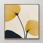 Whispers of Amber – golden yellow botanical canvas wall art print by Aspire Prints