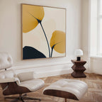 Whispers of Amber – golden yellow botanical canvas wall art print by Aspire Prints